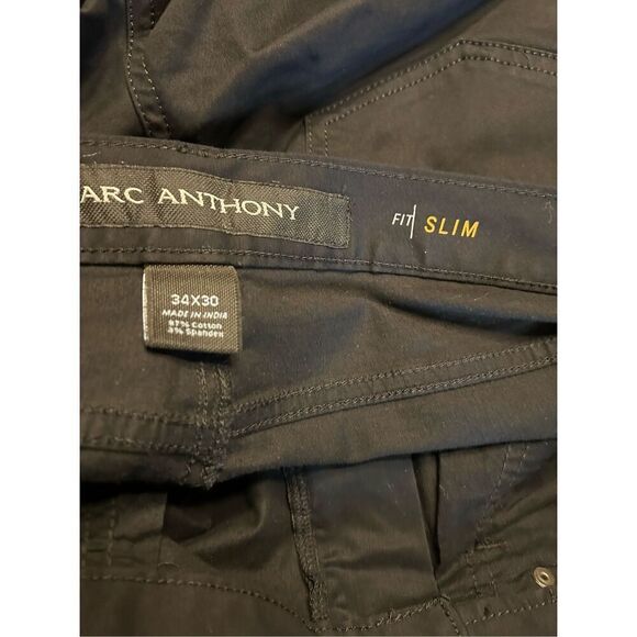 Marc Anthony Pants Slim Fit Jeans Cut Black Cotton Blend Mens Sz 34x30 nwt (8336 - Picture 8 of 8